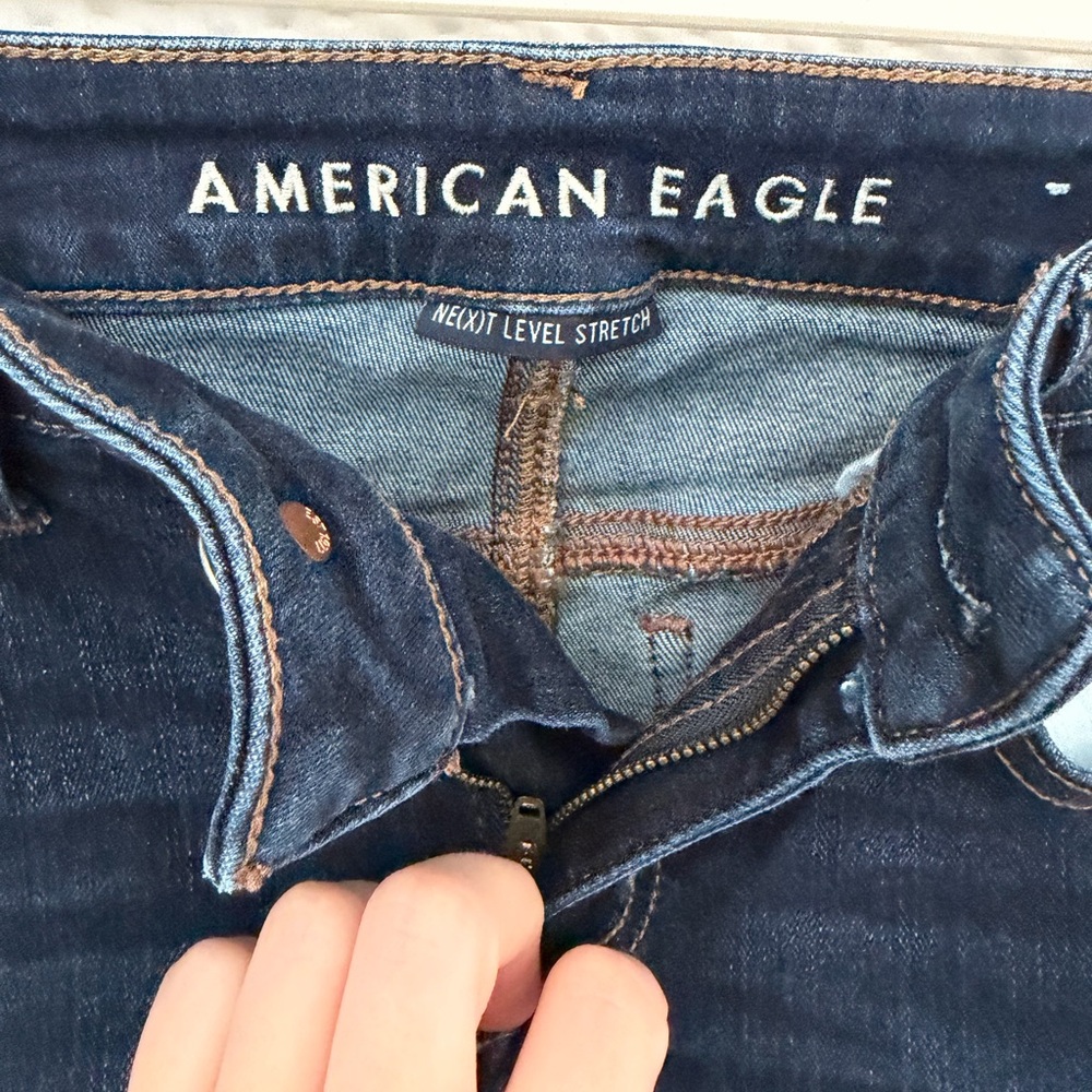 American Eagle Outfitters Dark Blue High Rise Jeans